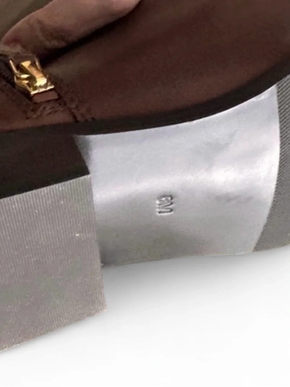 Tory Burch Brown Leather Mid-Calf Riding Boots with Gold Buckle